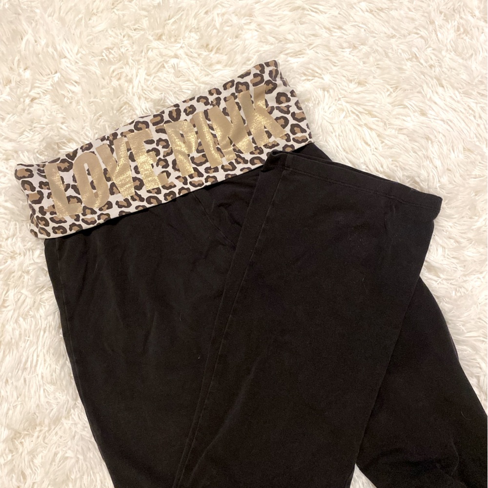 LOVE PINK LEOPARD CHEETAH PRINT YOGA PANTS